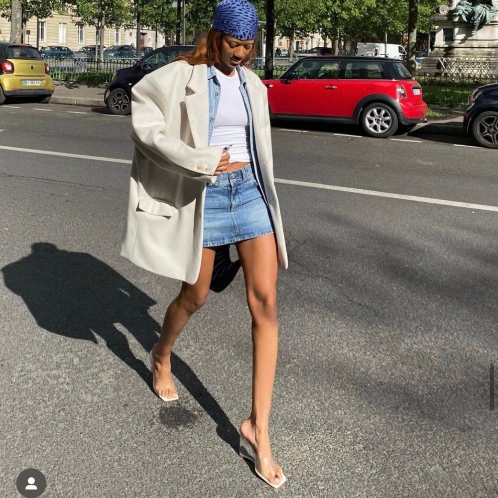 Bershka Vinyl Sandals Mules